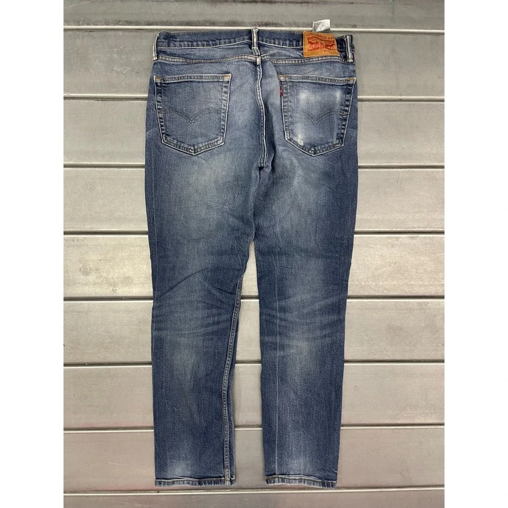 Levis 511 Jeans Mens 34x32 Blue Medium Wash Faded Denim Slim Straight‎